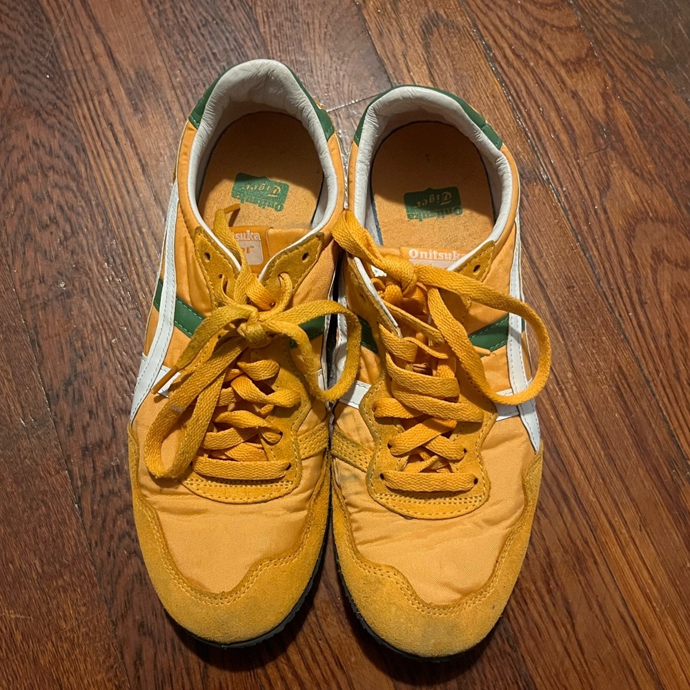 Yellow Onitsuka sneakers